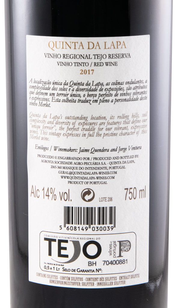 2017 Quinta da Lapa Merlot Reserva red