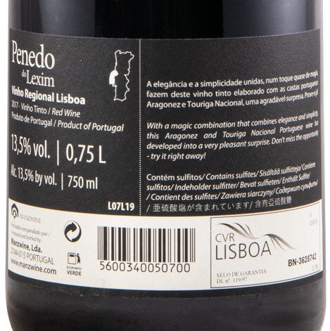 2017 Manz Penedo do Lexim tinto