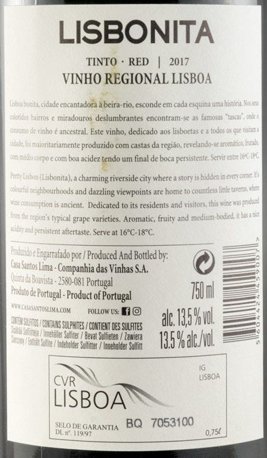 2017 Casa Santos Lima Lisbonita red