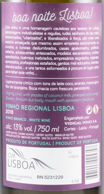 2018 Boa Noite Lisboa branco