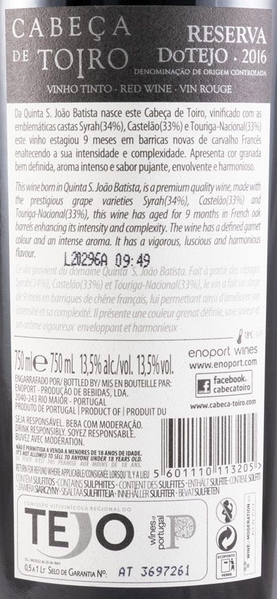 2016 Cabeça de Toiro Reserva tinto