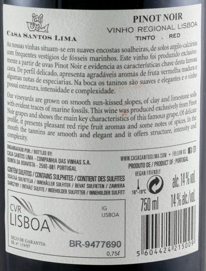 2018 Casa Santos Lima Pinot Noir tinto