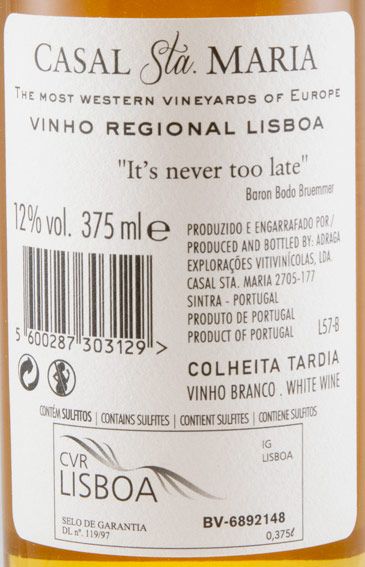 2017 Casal Sta. Maria Late Harvest white 37.5cl