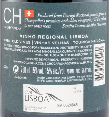 2018 CH by Chocapalha Vinhas Velhas red