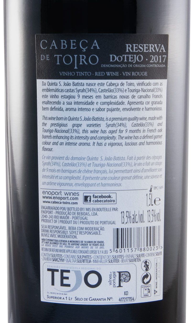 2017 Cabeça de Toiro Reserva tinto 1,5L