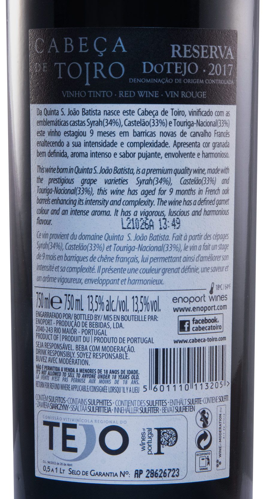 2017 Cabeça de Toiro Reserva tinto