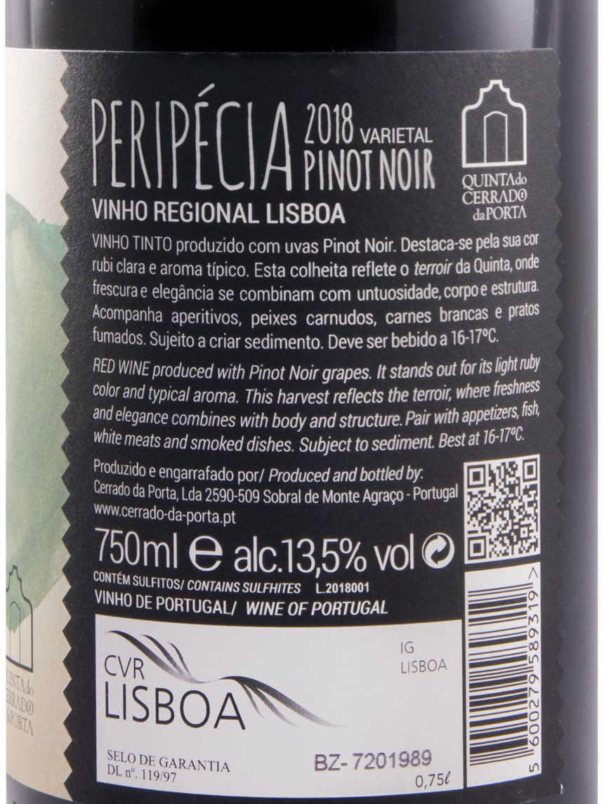 2018 Peripécia Pinot Noir tinto