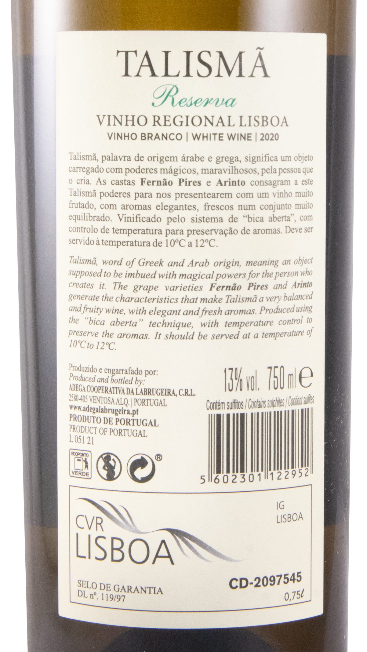 2020 Talismã Reserva white