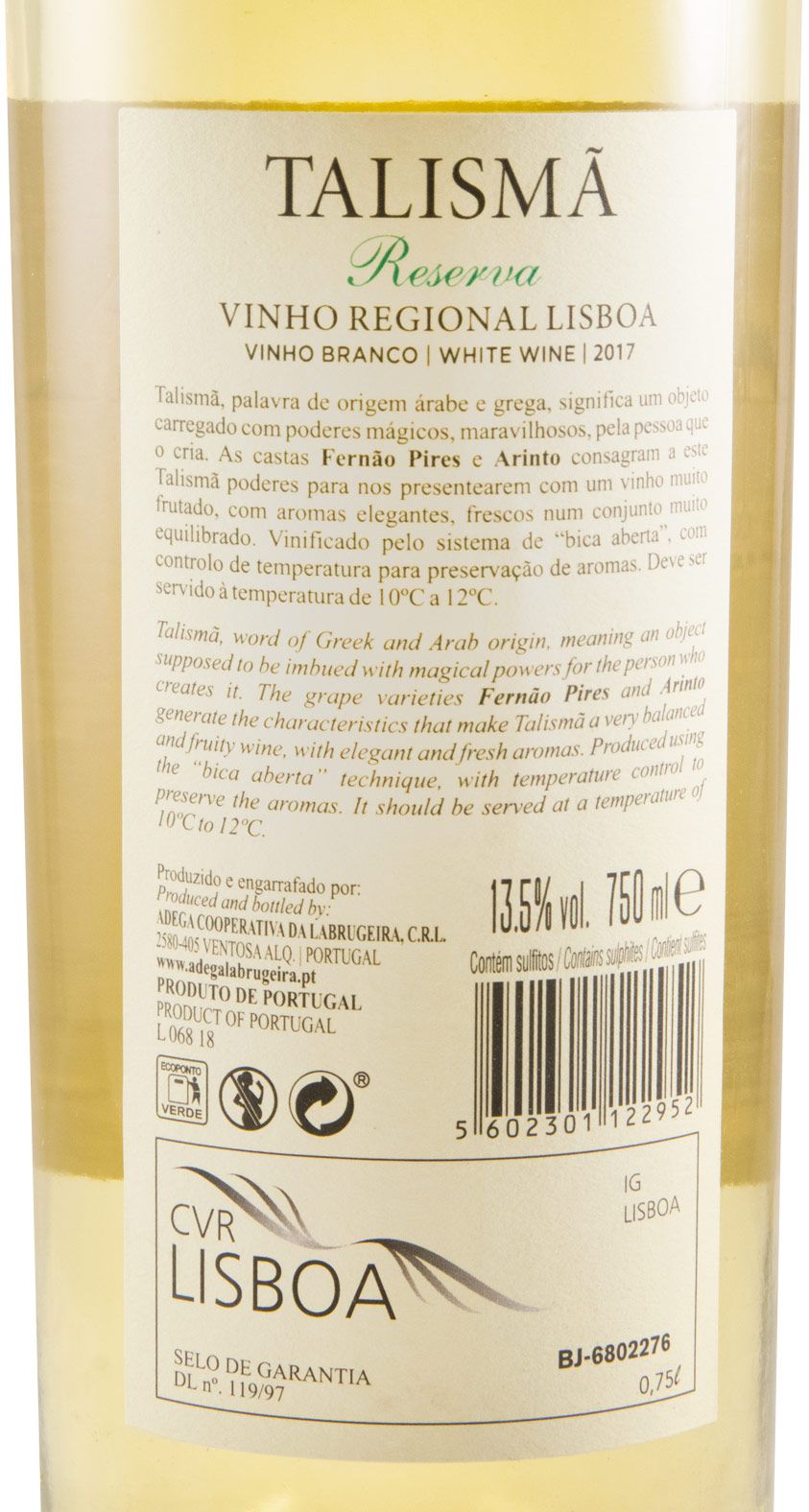 2017 Talismã Reserva white