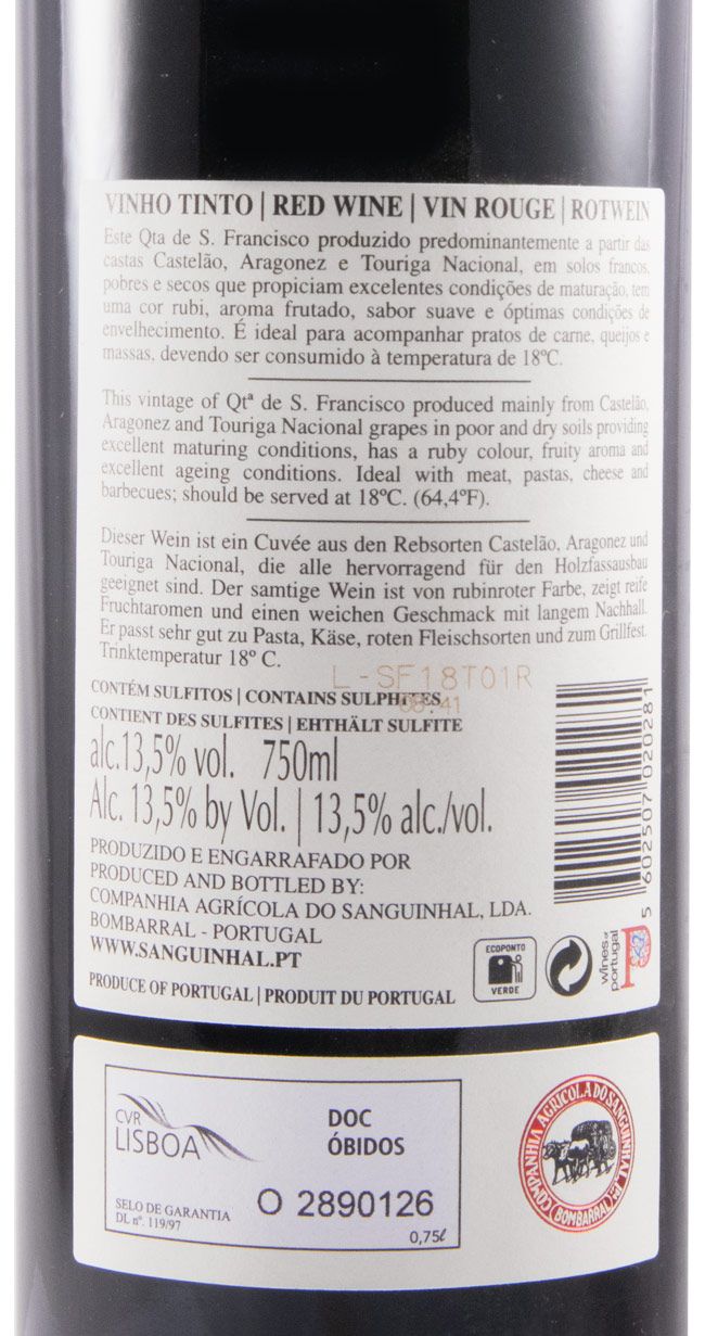 2018 Quinta de S. Francisco tinto