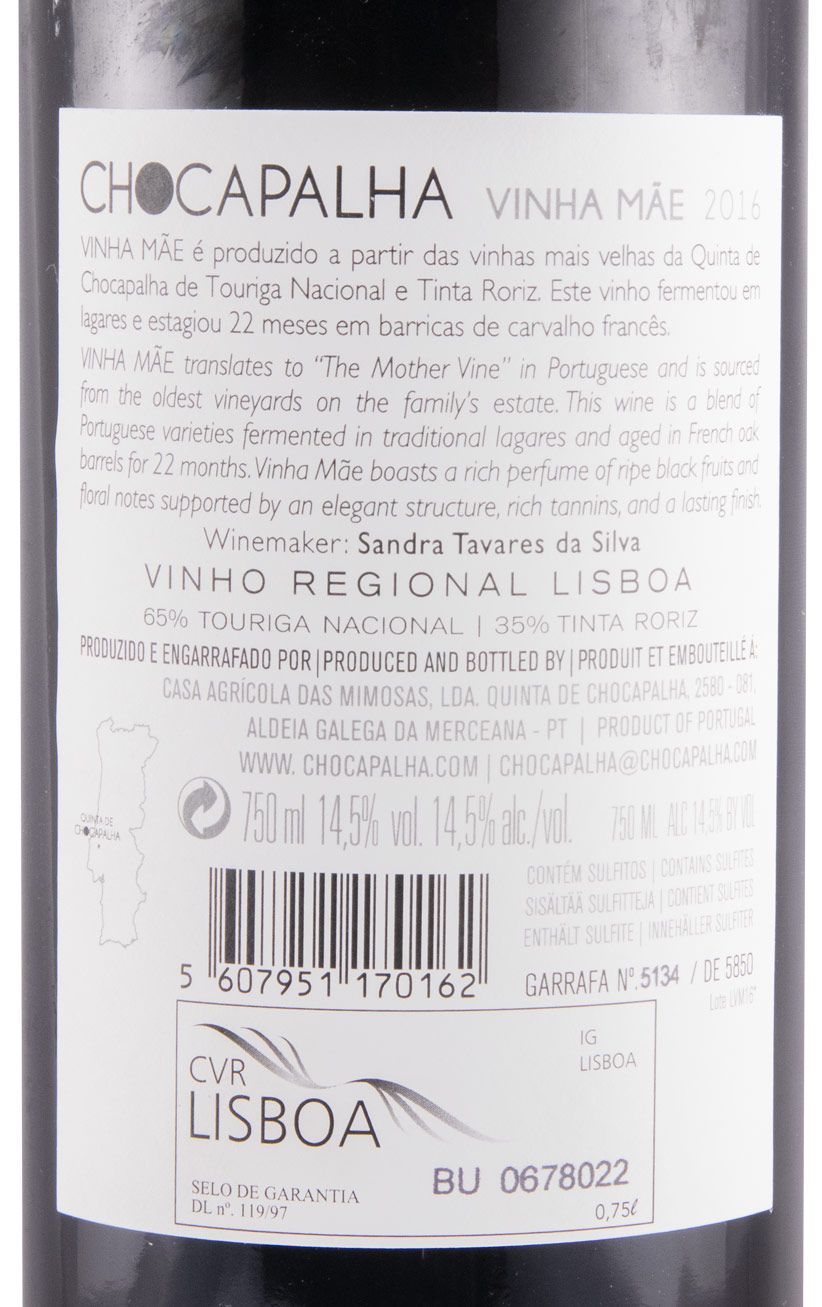 2016 Quinta de Chocapalha Vinha Mãe tinto
