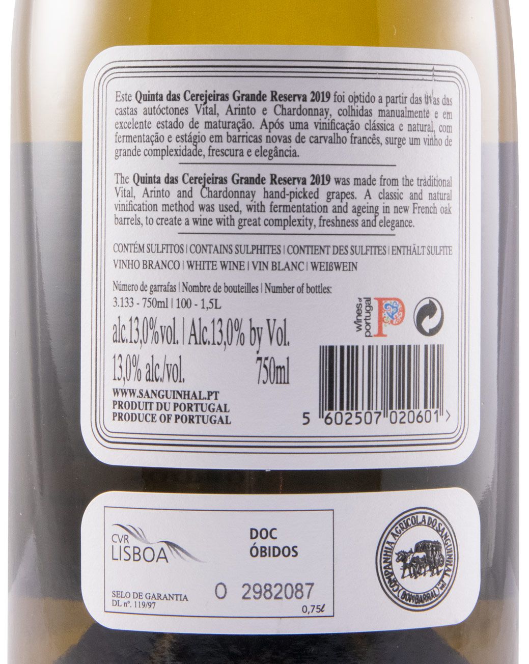 2019 Quinta das Cerejeiras Grande Reserva branco