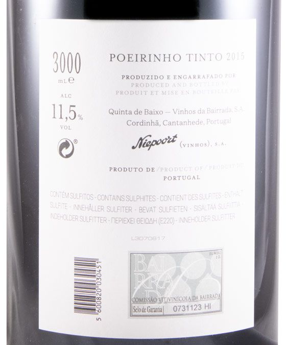 2015 Niepoort Quinta de Baixo Poeirinho Baga tinto 3L