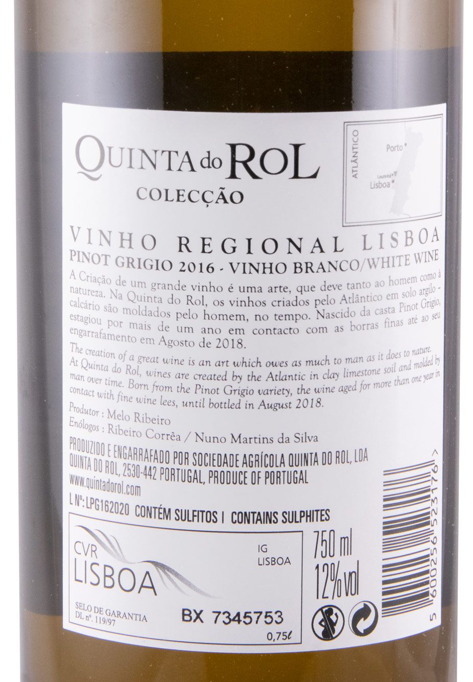 2016 Quinta do Rol Pinot Grigio Colecção branco