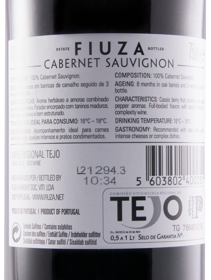 2020 Fiuza Cabernet Sauvignon tinto