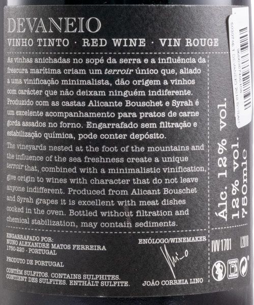 2018 Devaneio Syrah & Alicante Bouschet tinto