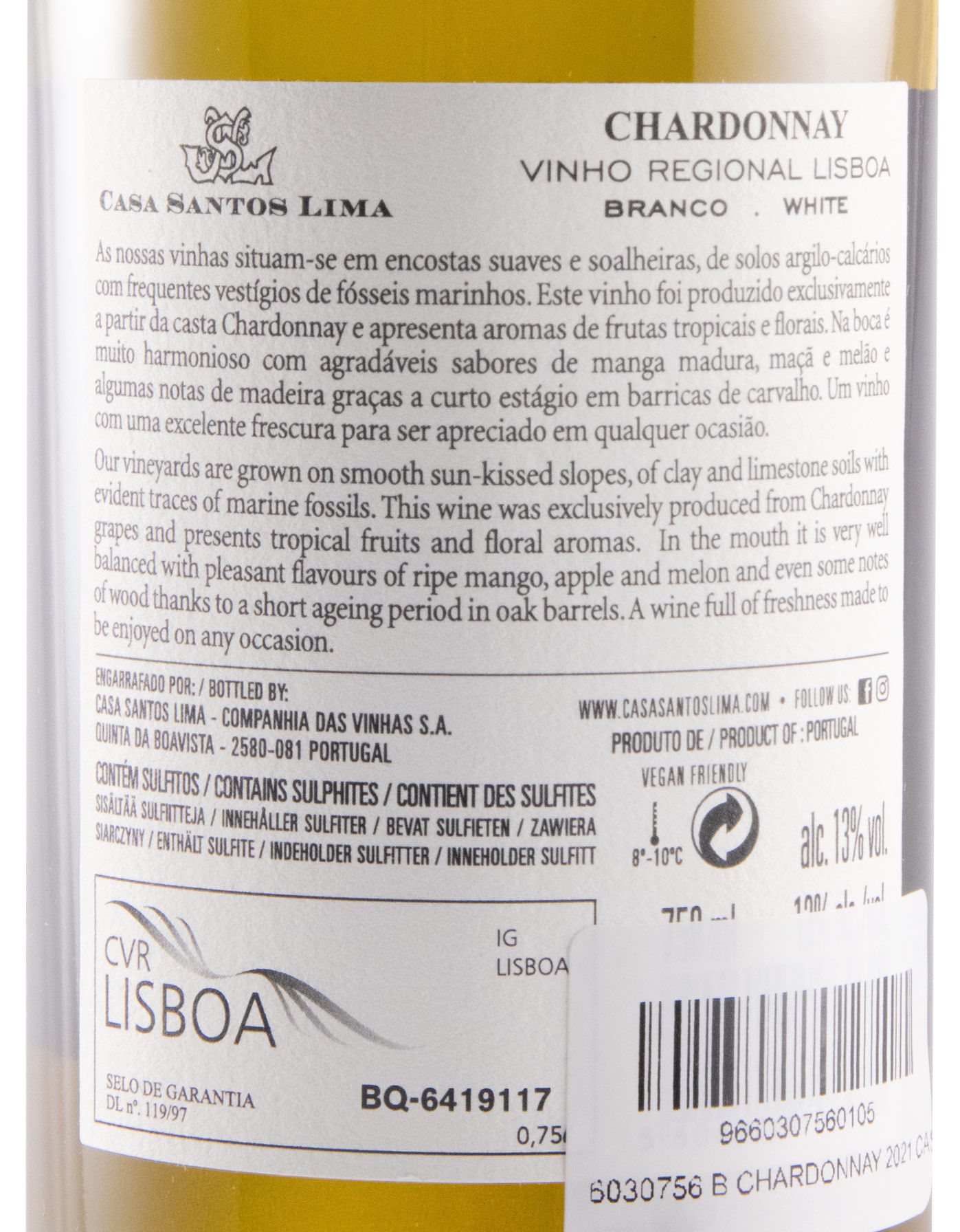 2021 Casa Santos Lima Chardonnay white