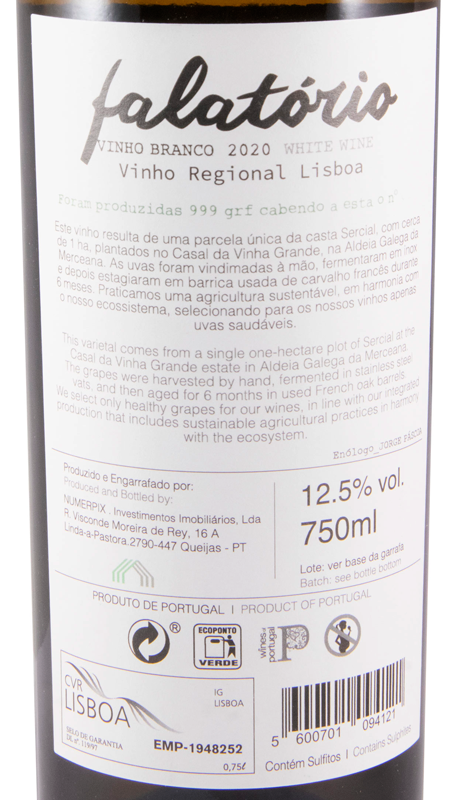 2020 Falatório Sercial Reserva white