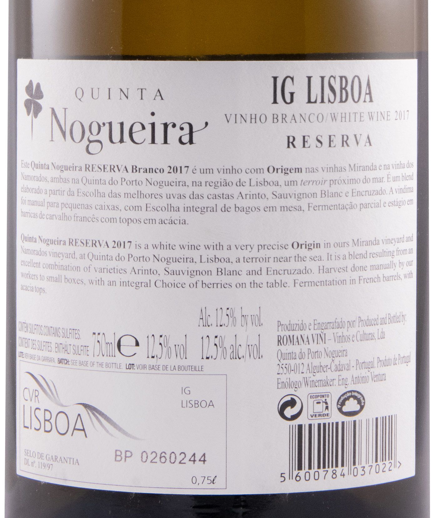 2017 Quinta Nogueira Reserva branco