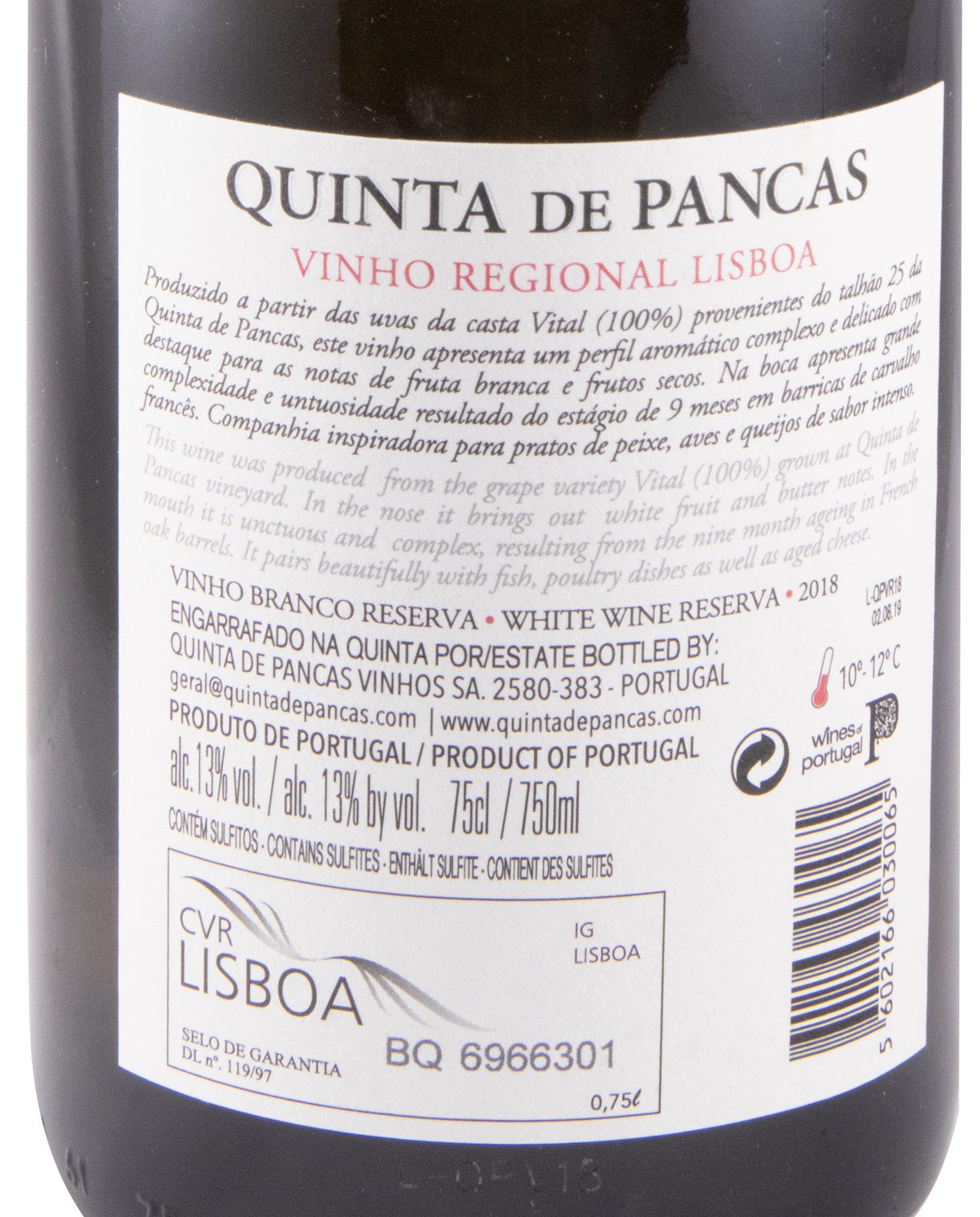 2018 Quinta de Pancas Vital Reserva branco