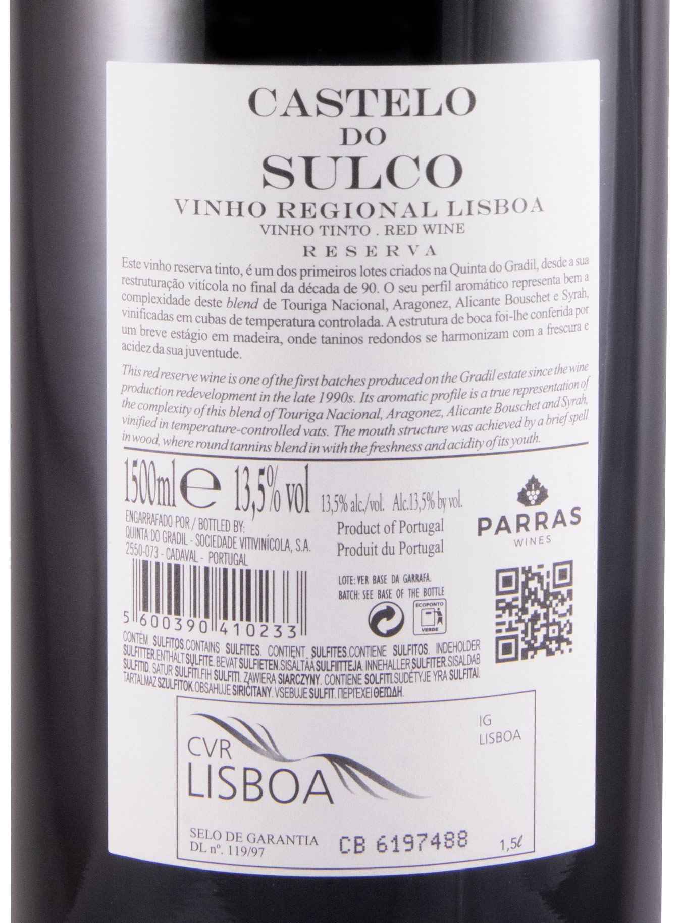 2020 Castelo do Sulco Reserva red 1.5L