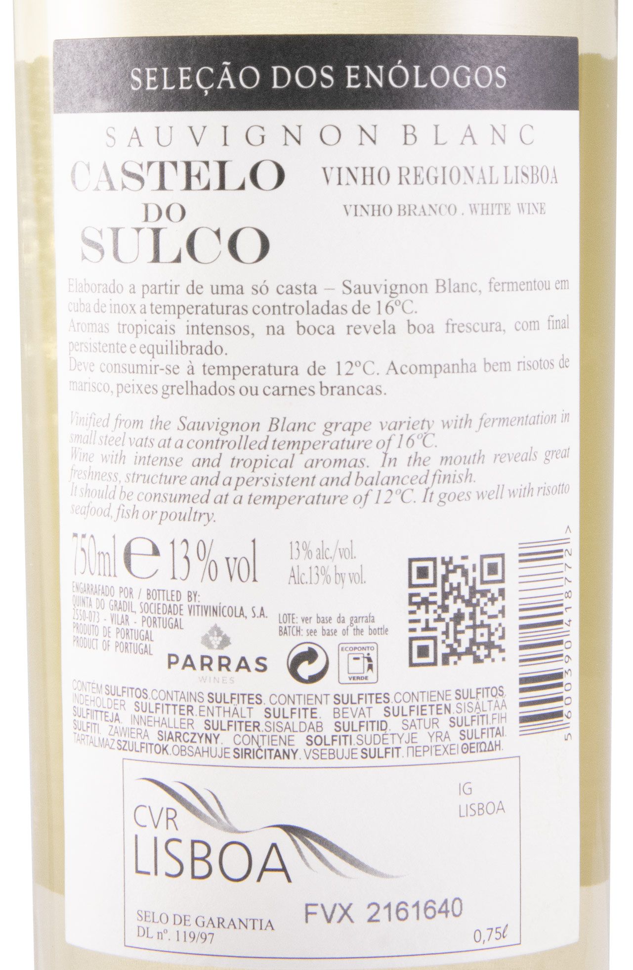 2022 Castelo do Sulco Seleção dos Enólogos Sauvignon Blanc branco