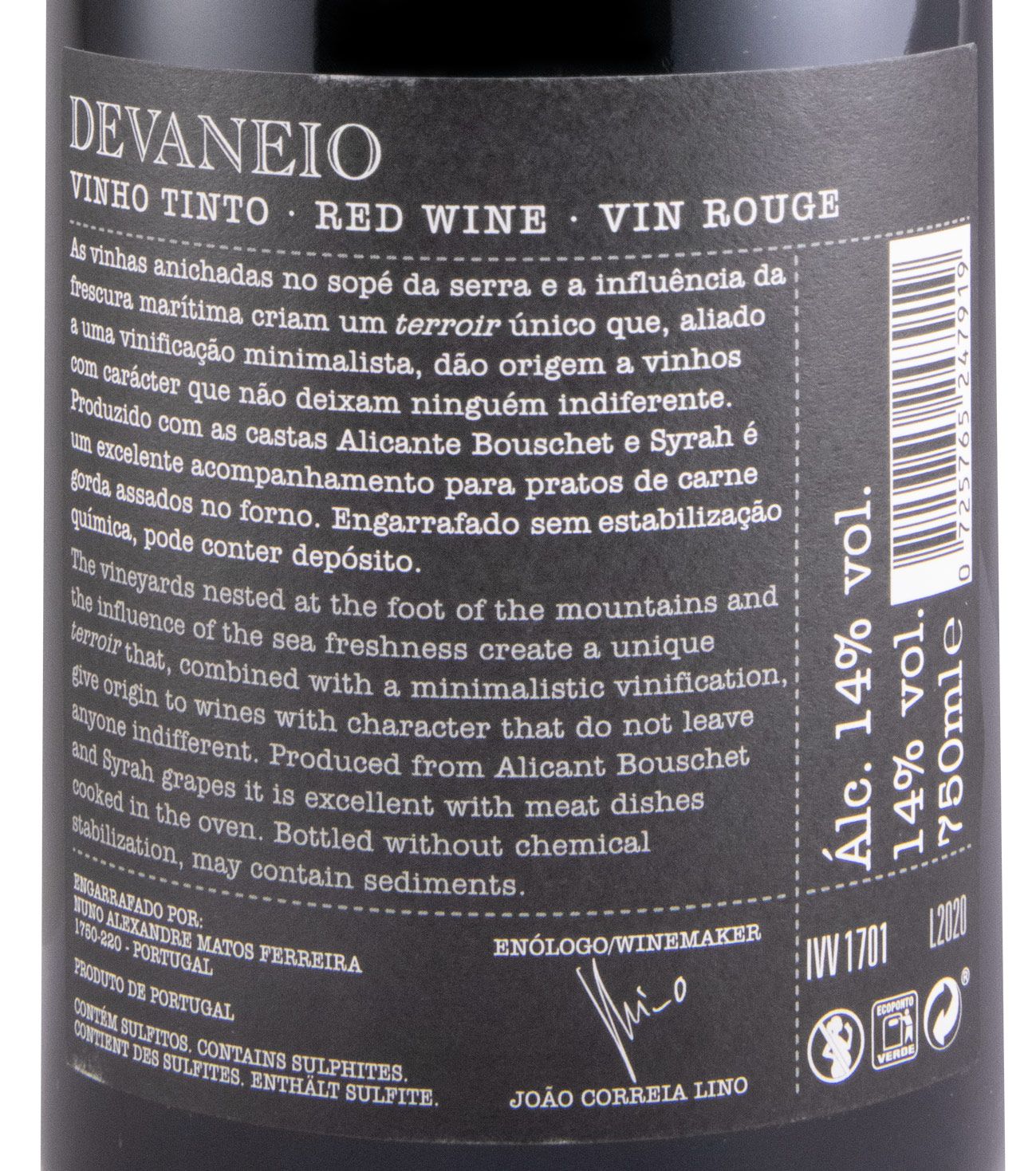 2020 Devaneio Syrah & Alicante Bouschet tinto