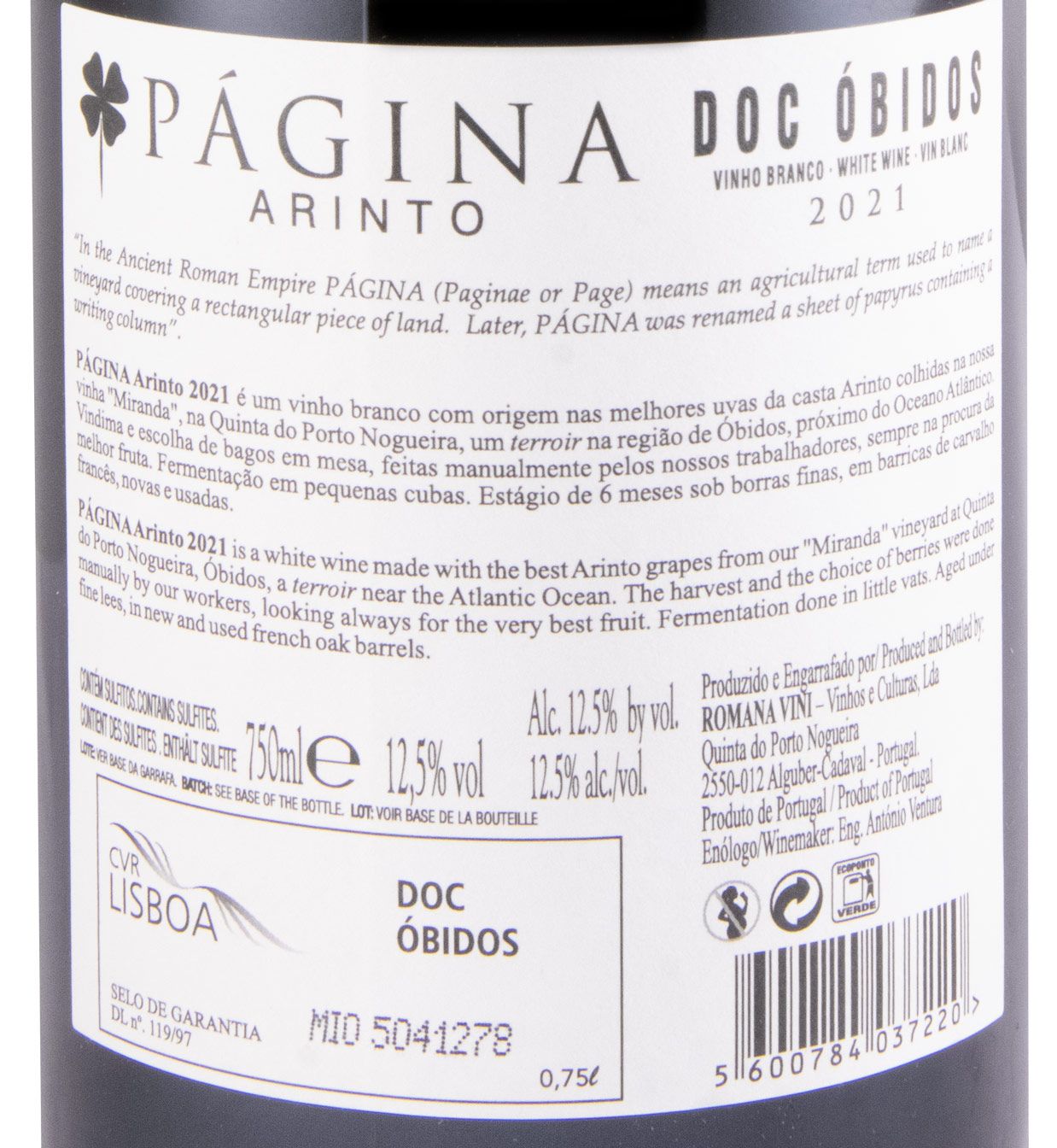 2021 Página Arinto branco