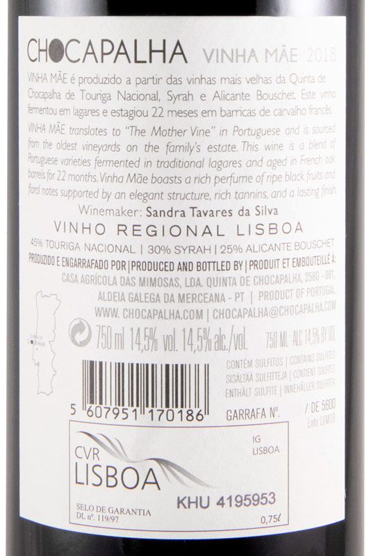2018 Chocapalha Vinha Mãe red