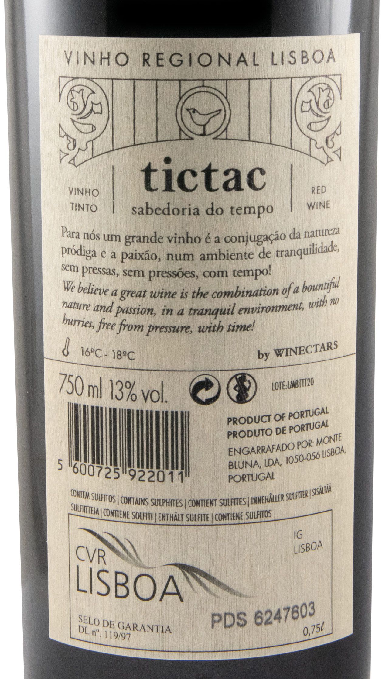 2020 Monte Bluna Tictac tinto