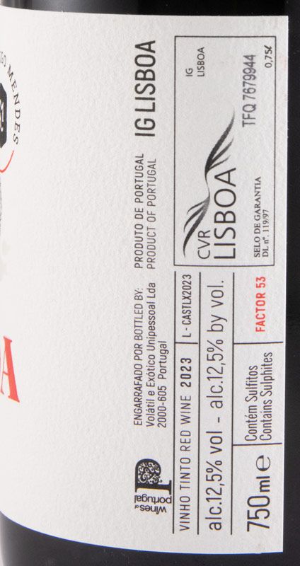 2023 Hugo Mendes Lisboa Castelão tinto