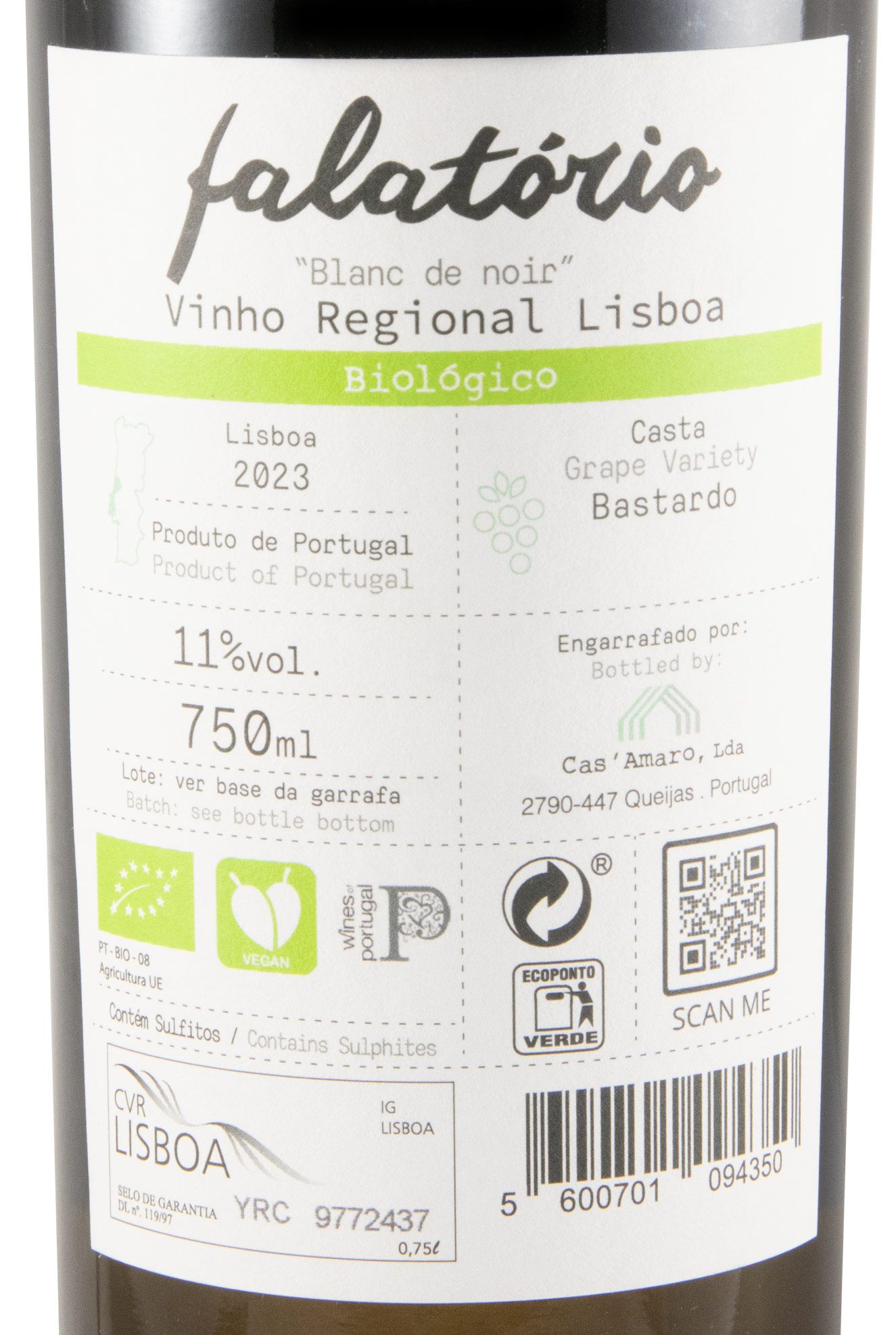 2023 Falatório Blanc de Noir biológico branco