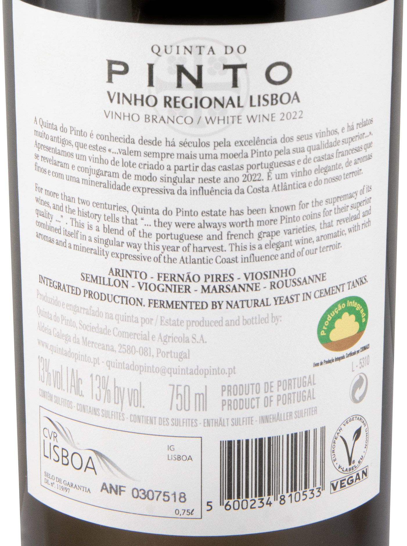 2022 Quinta do Pinto Estate Collection branco