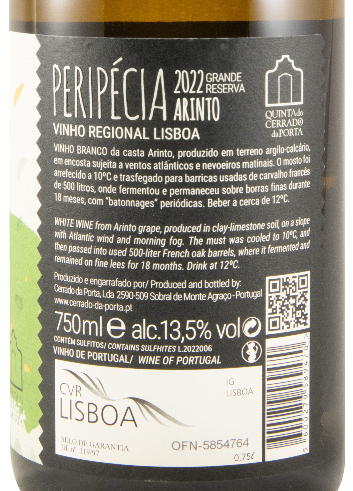 2022 Peripécia Arinto Grande Reserva branco