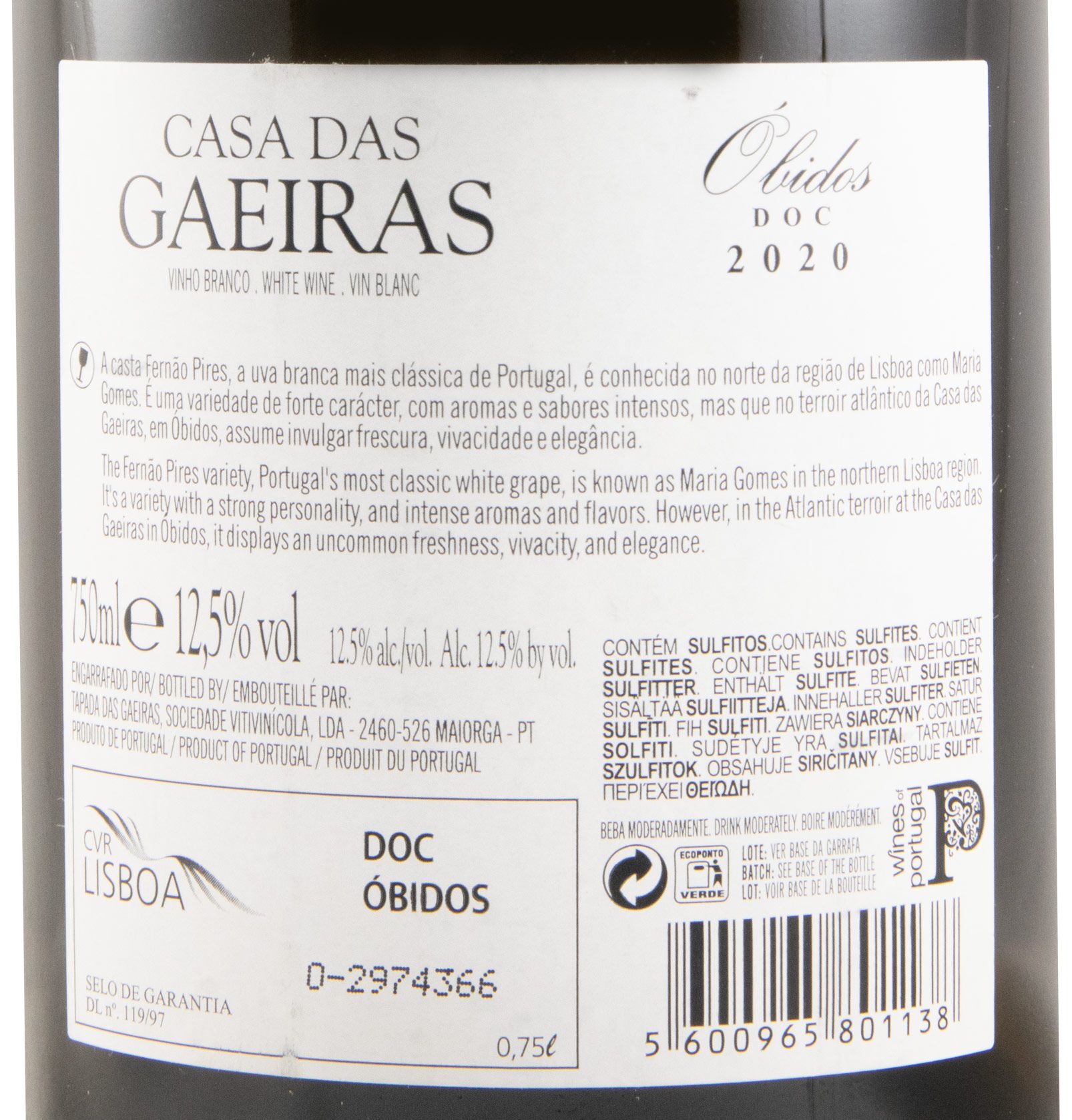 2020 Casa das Gaeiras Maria Gomes branco