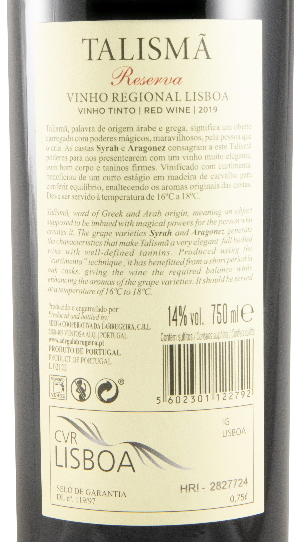 2019 Talismã Reserva red
