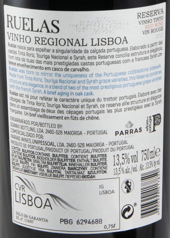 2021 Ruelas Reserva tinto