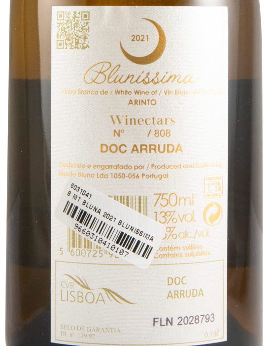 2021 Monte Bluna Bluníssima white