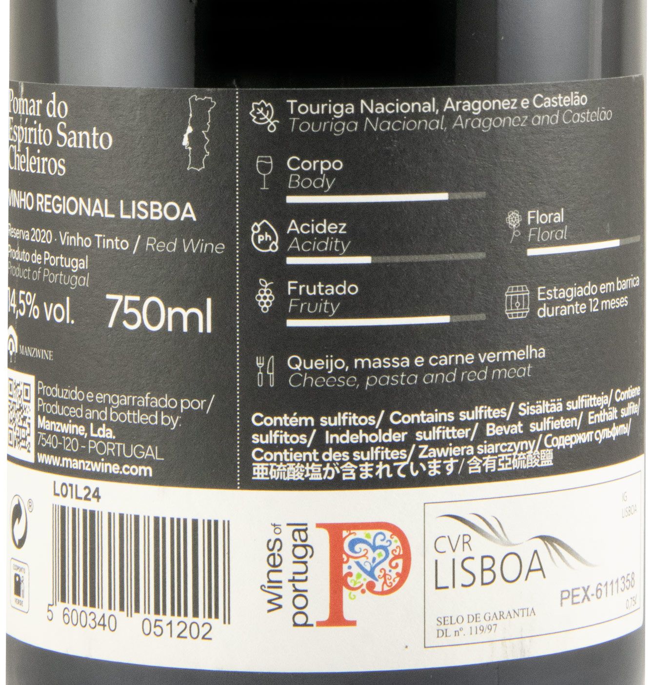 2020 Manz Pomar do Espírito Santo Reserva tinto
