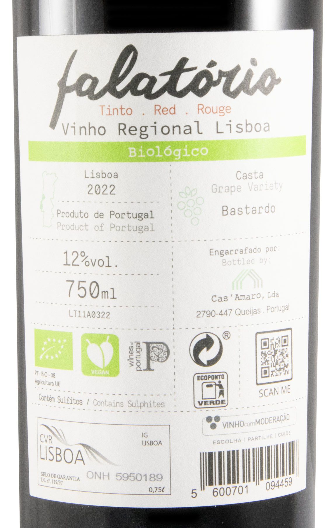 2022 Falatório Bastardo biológico tinto