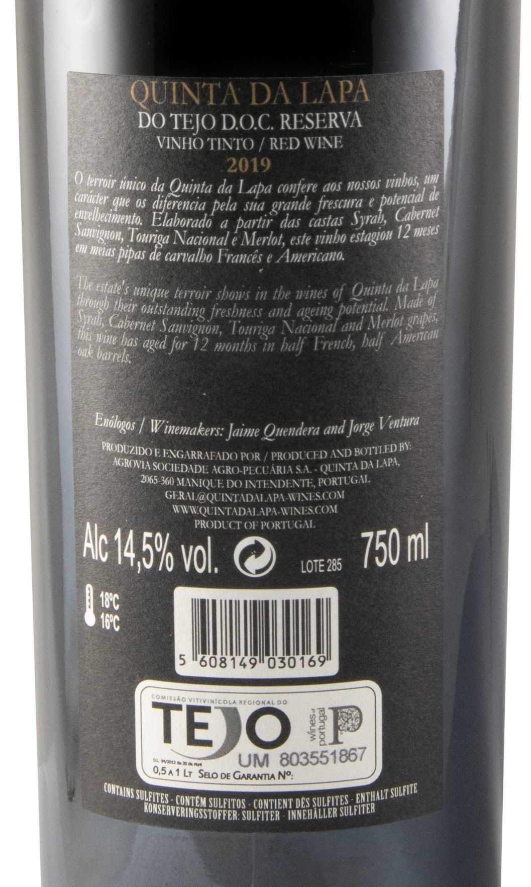 2019 Quinta da Lapa Reserva tinto