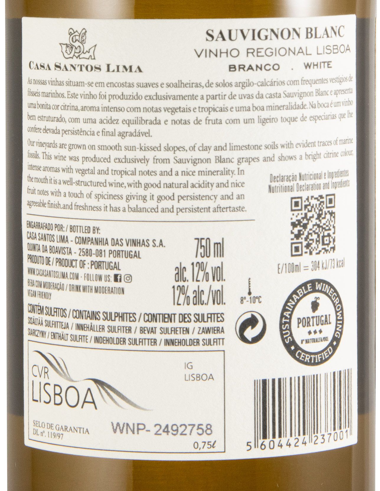 2024 Casa Santos Lima Sauvignon Blanc branco