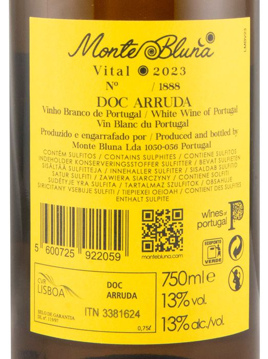 2023 Monte Bluna Vital branco
