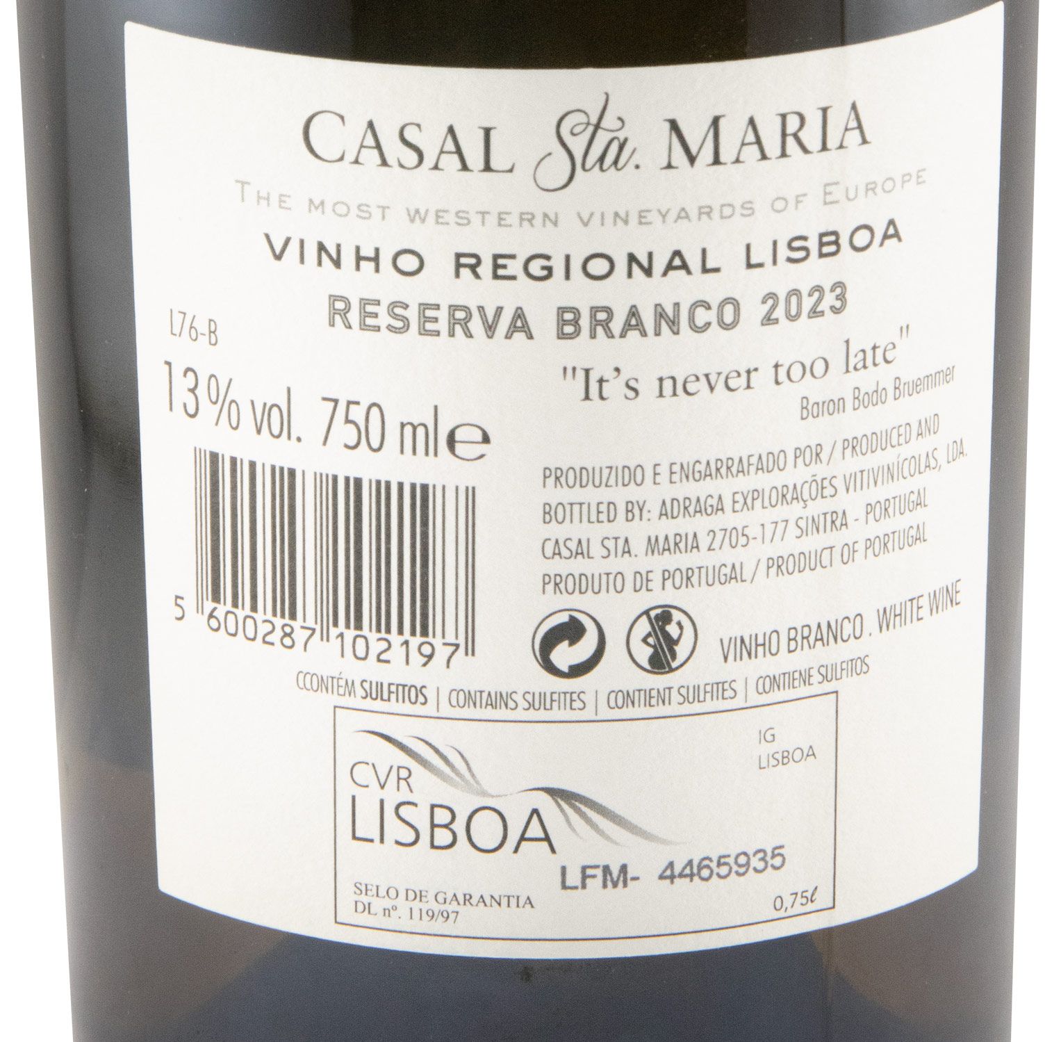 2023 Casal Sta. Maria Reserva branco