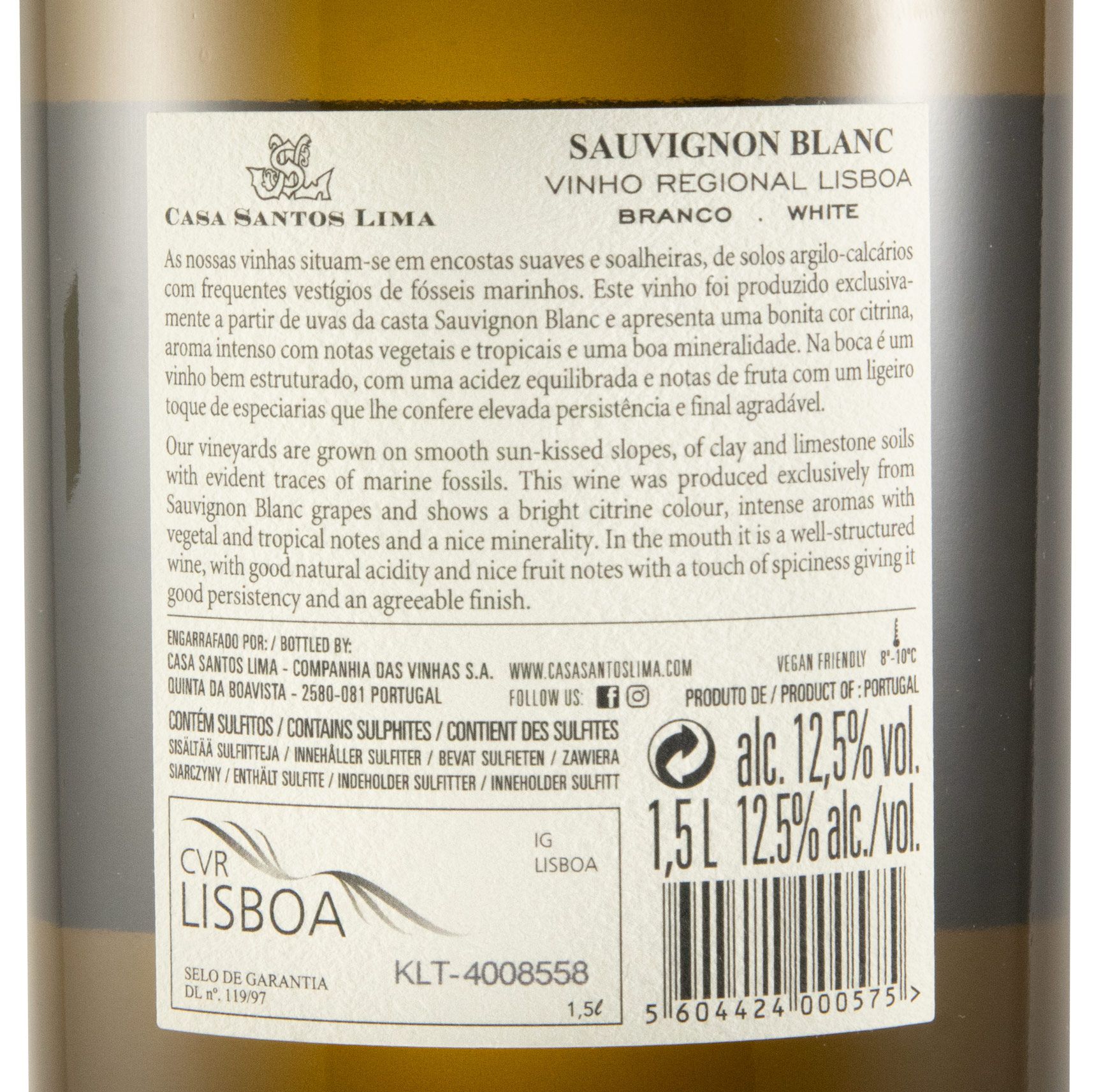 2023 Casa Santos Lima Sauvignon Blanc branco 1,5L