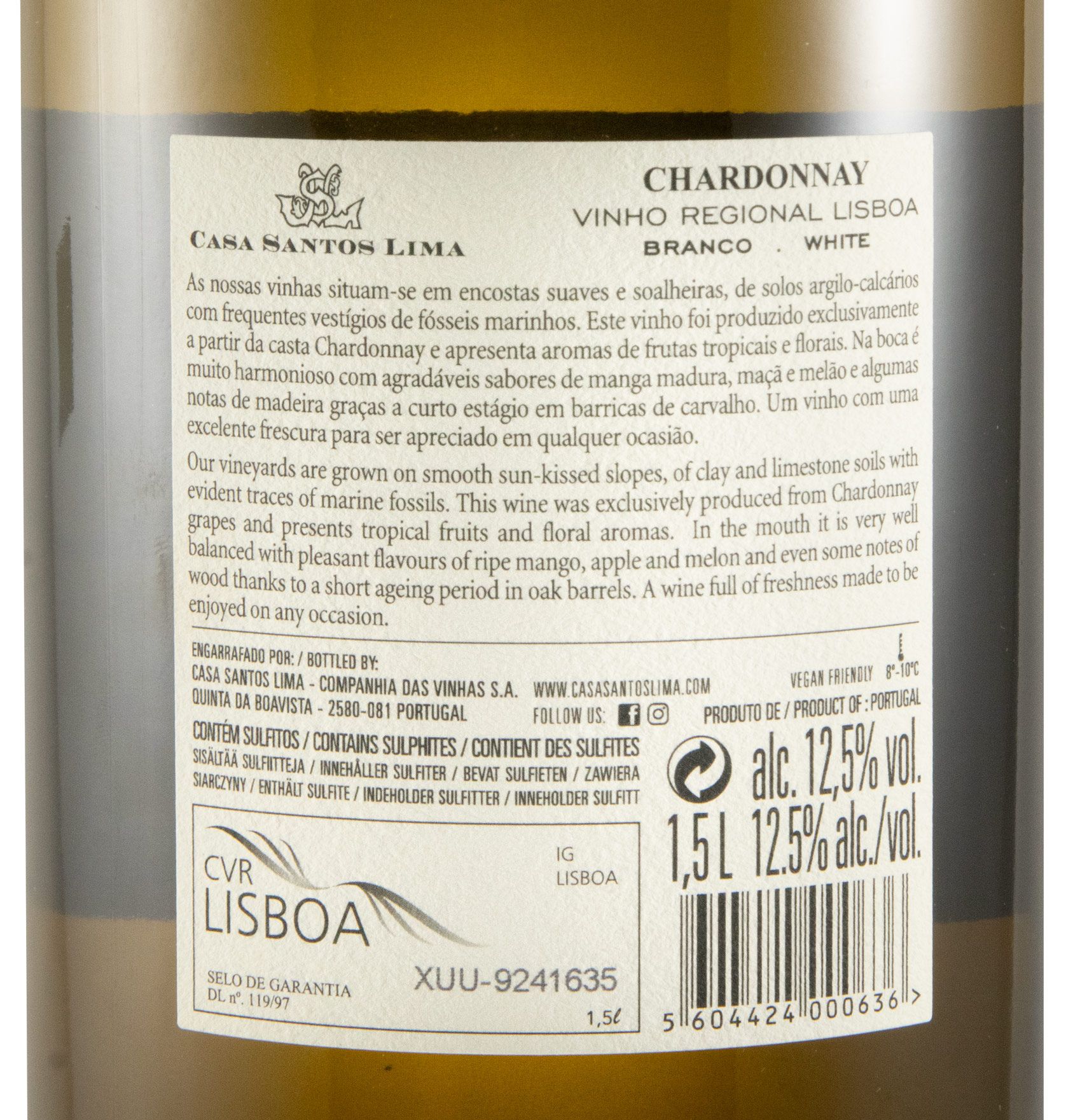 2023 Casa Santos Lima Chardonnay branco 1,5L