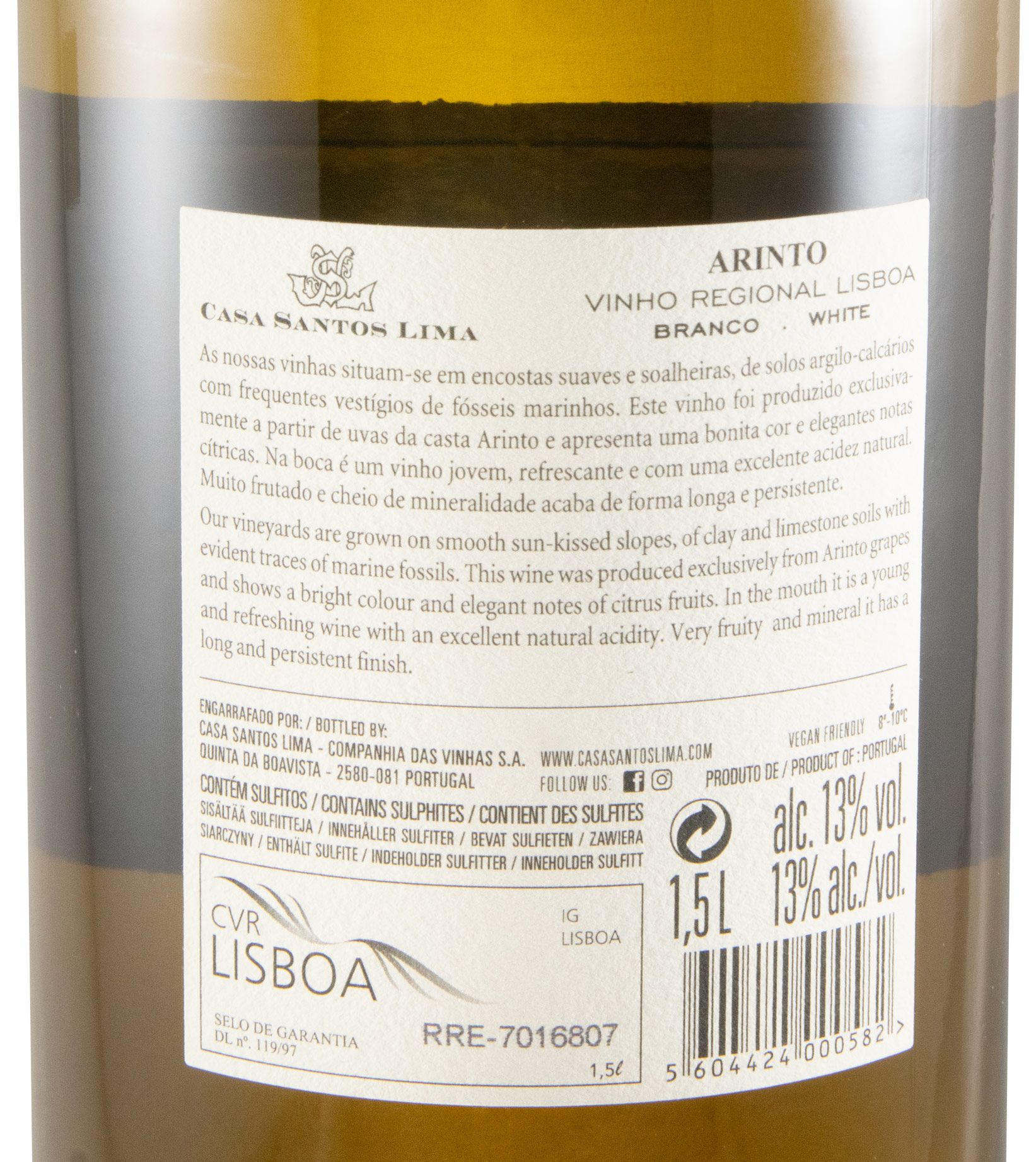 2023 Casa Santos Lima Arinto branco 1,5L