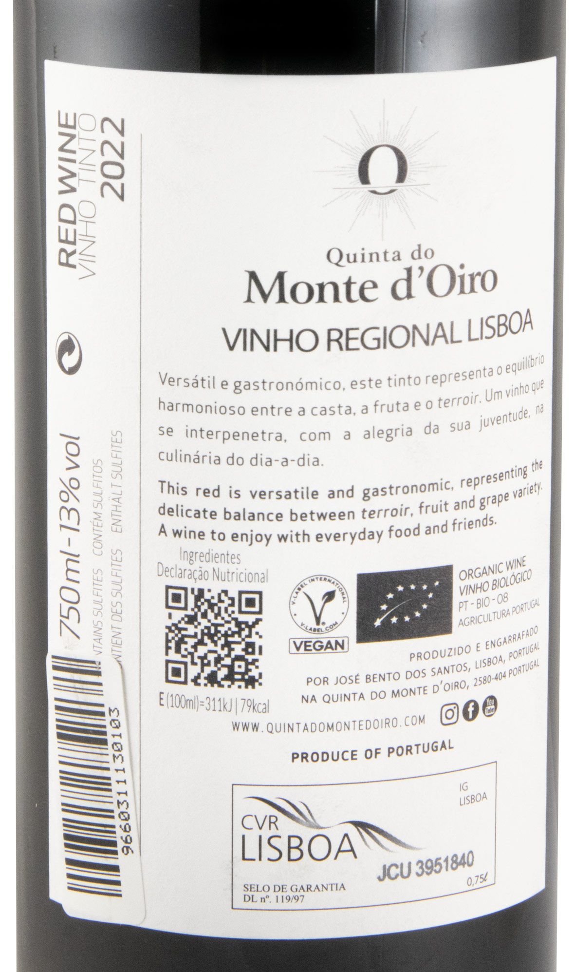 2022 Quinta do Monte d'Oiro organic red