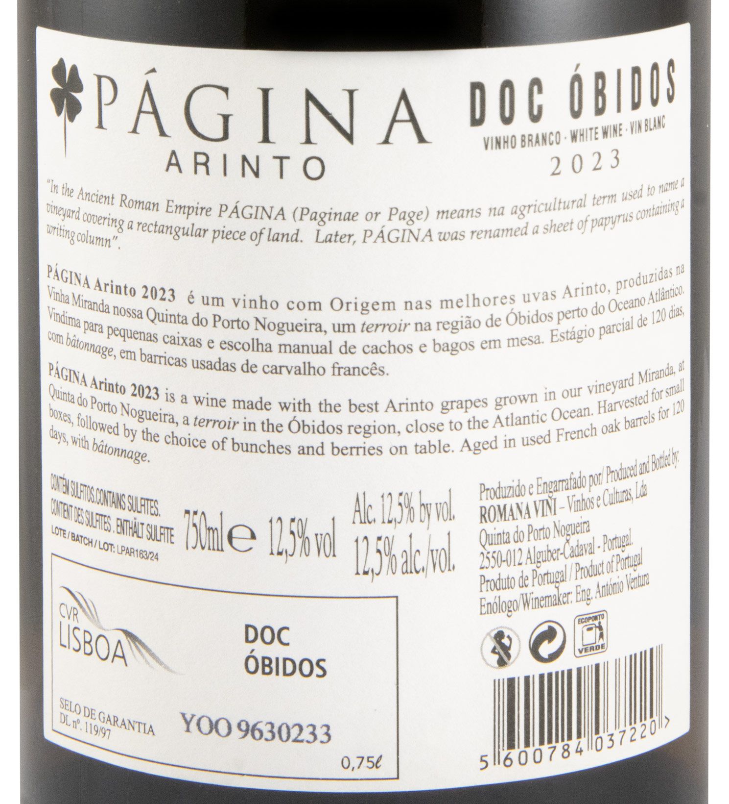 2023 Página Arinto white
