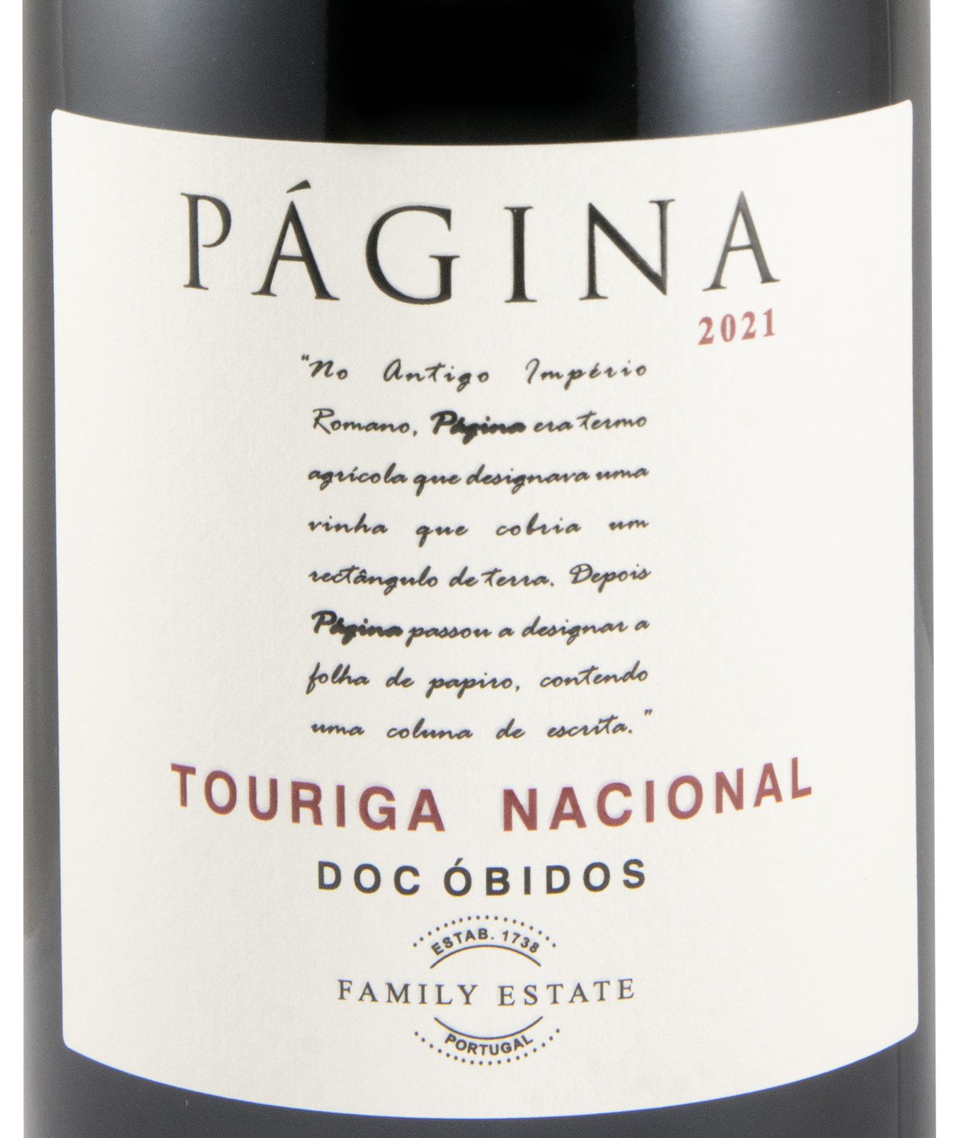 2021 Página Touriga Nacional tinto
